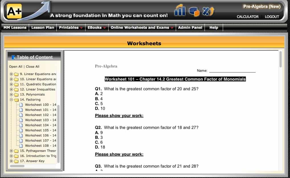 tutorsoft.worksheet