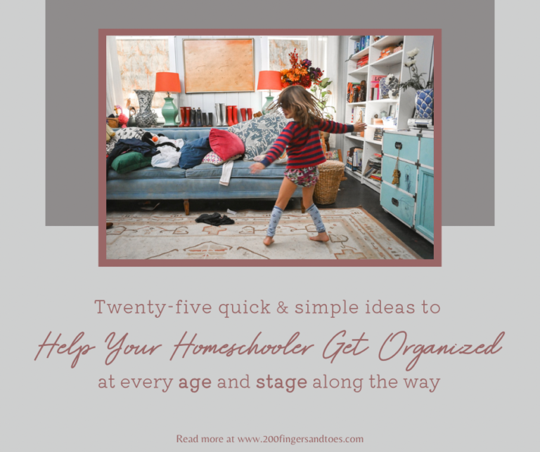 25 Ways to Help My Homeschooler Get Organized